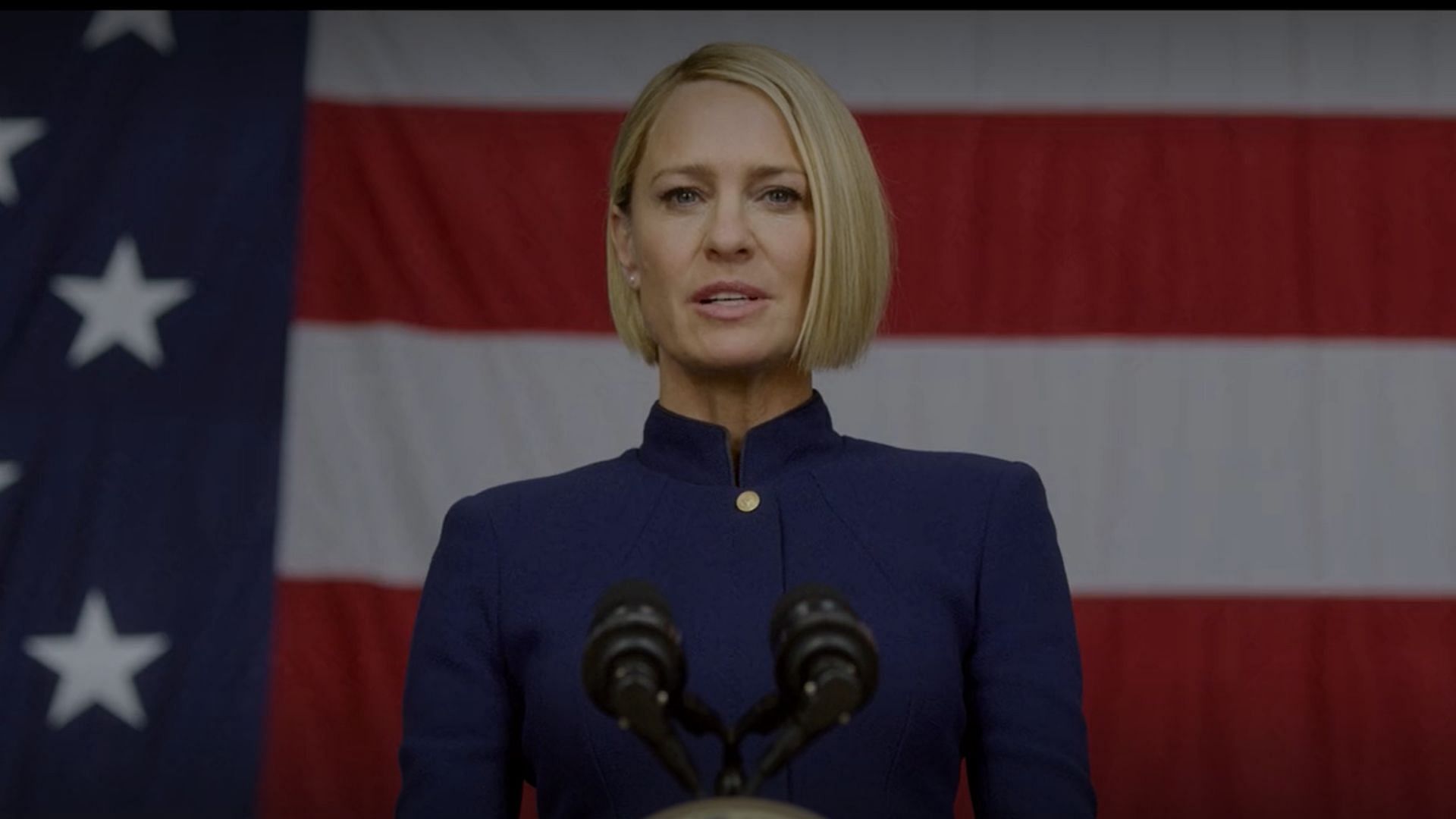 President of the United States, played by Claire Underwood (Image via Netflix)